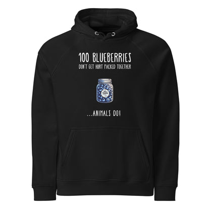 100 Blueberries don't get hurt packed together! - Unisex Organic Hoodie