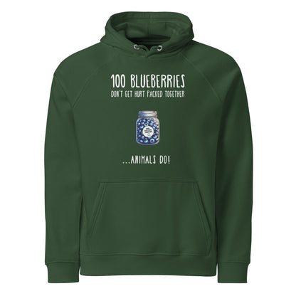 100 Blueberries don't get hurt packed together! - Unisex Organic Hoodie