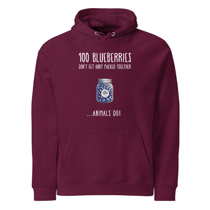 100 Blueberries don't get hurt packed together! - Unisex Organic Hoodie